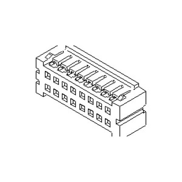 Molex Board Connector, 60 Contact(S), 2 Row(S), Female, Straight, Crimp Terminal, Receptacle 510896005 - main